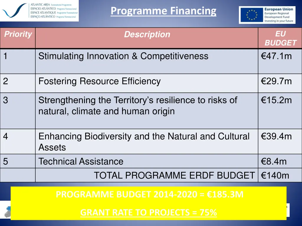 programme financing