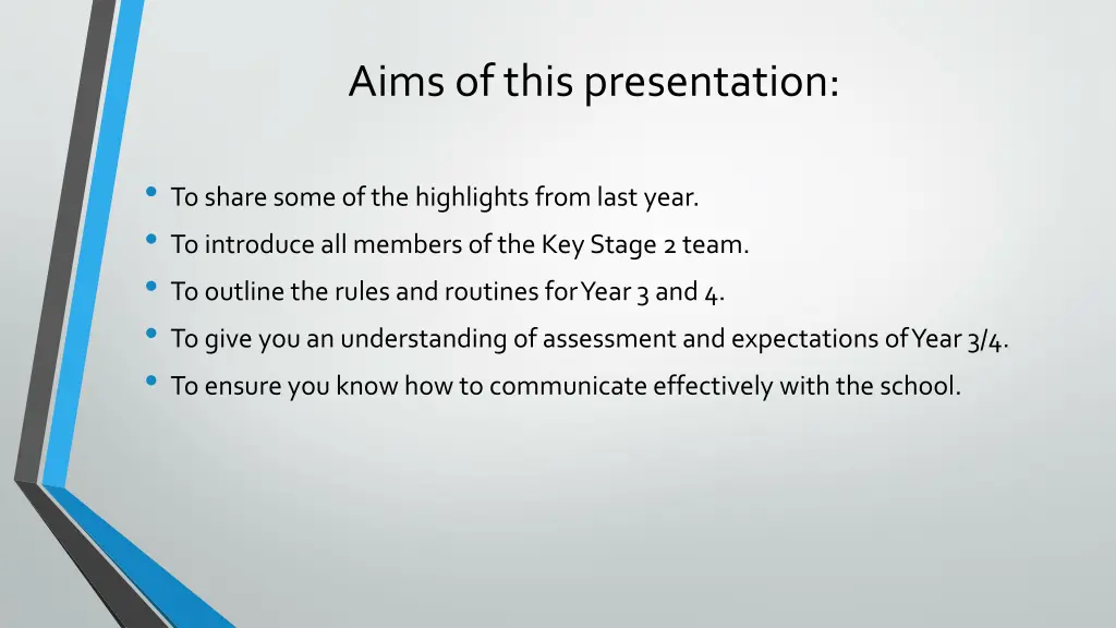 aims of this presentation