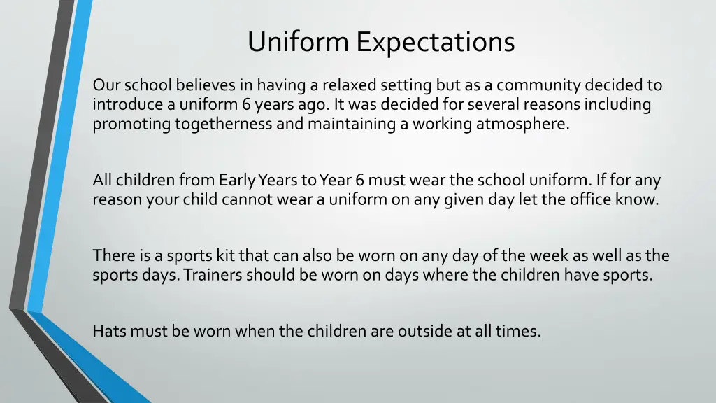 uniform expectations