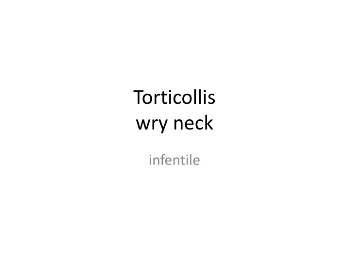 torticollis wry neck