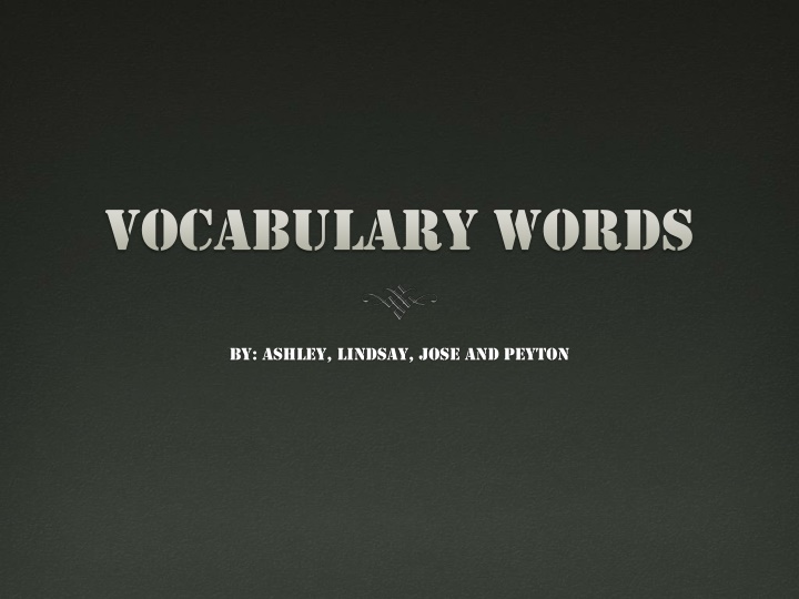 vocabulary words