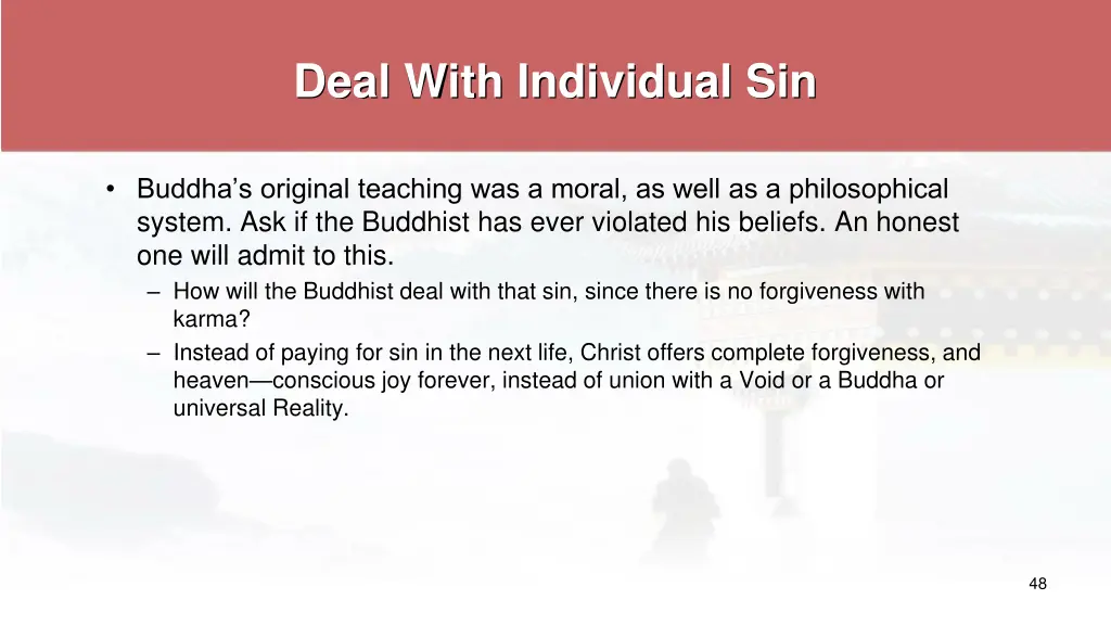 deal with individual sin