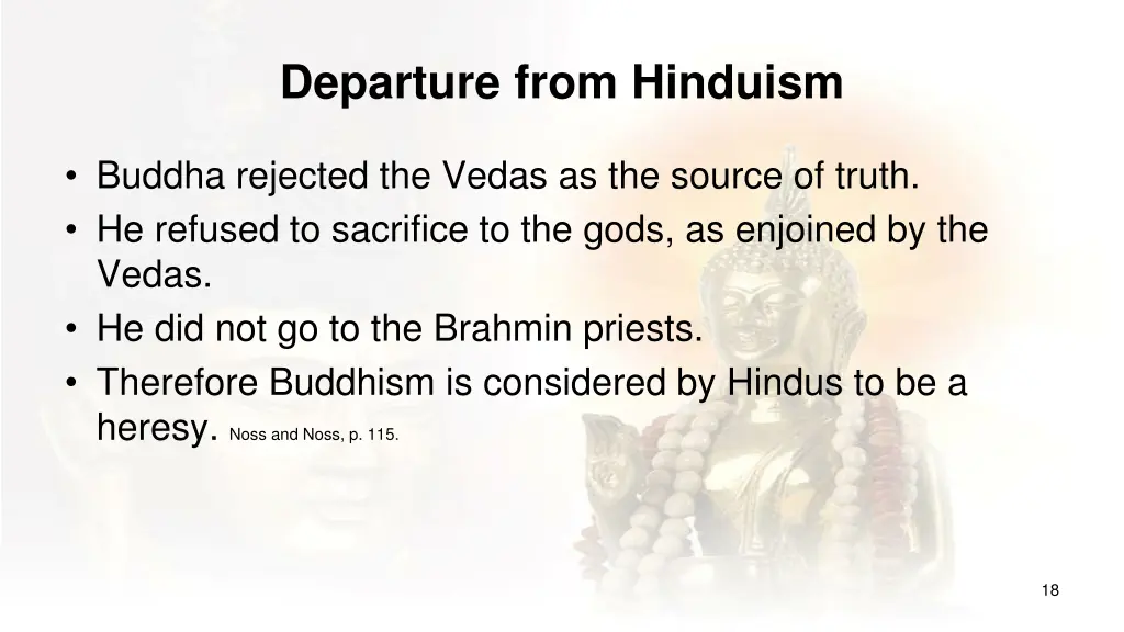 departure from hinduism