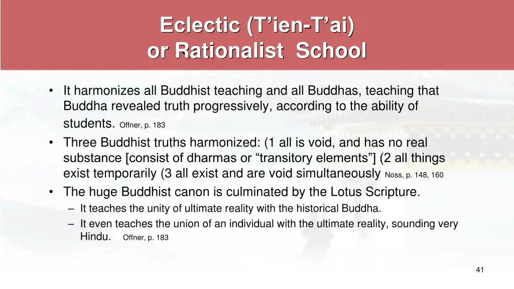 eclectic t ien t ai or rationalist school