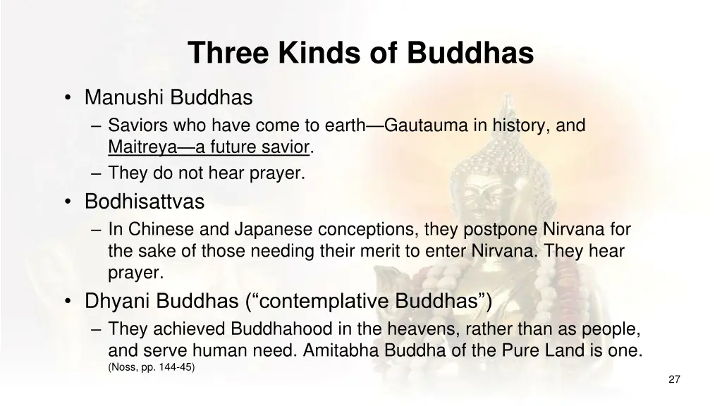 three kinds of buddhas