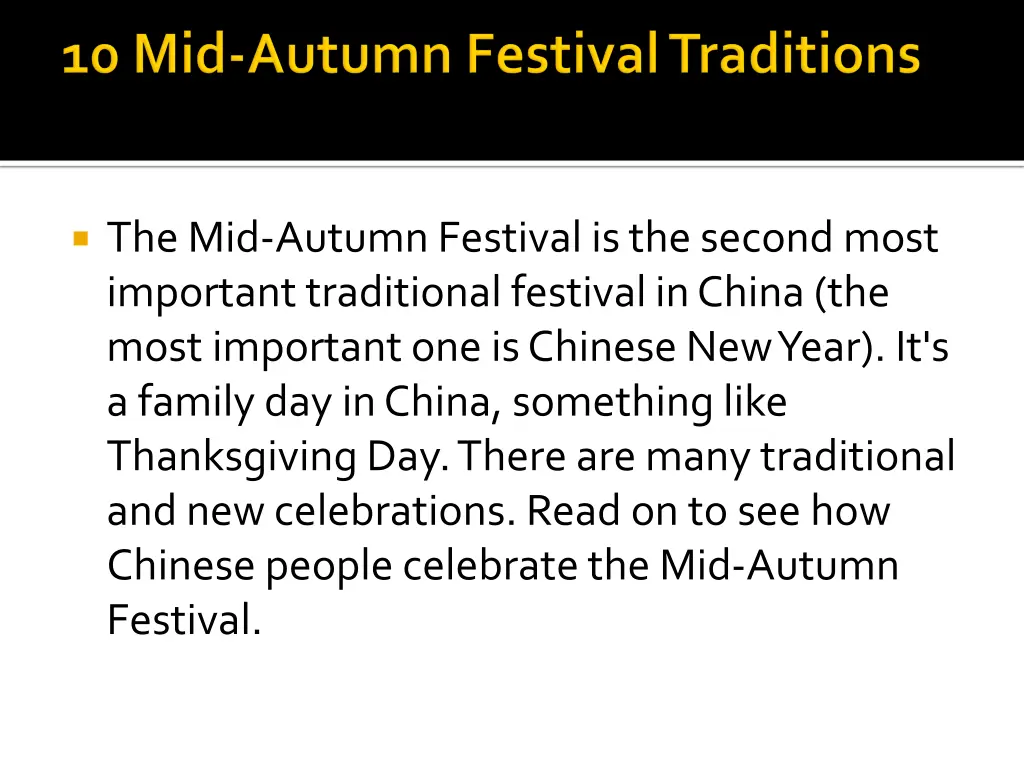 the mid autumn festival is the second most