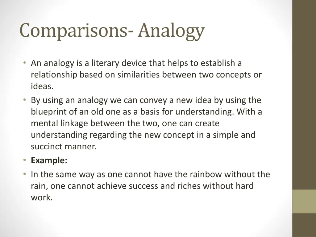 comparisons analogy