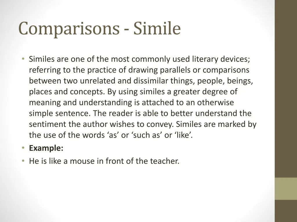 comparisons simile