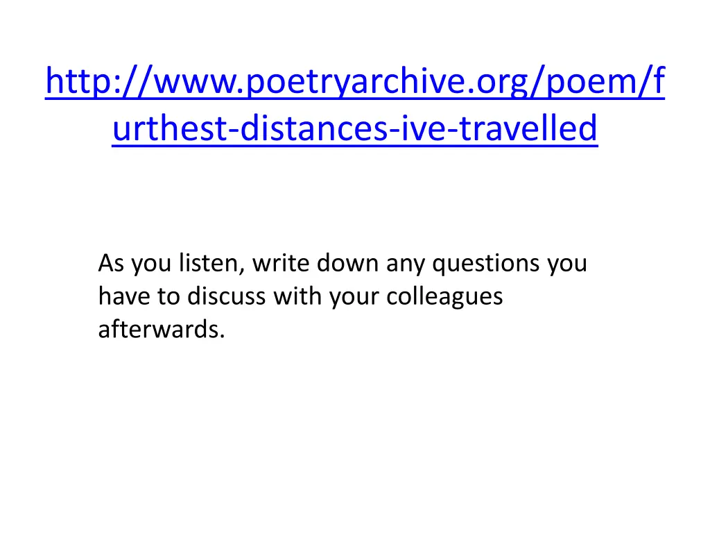 http www poetryarchive org poem f urthest