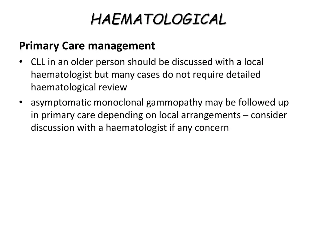 haematological 1