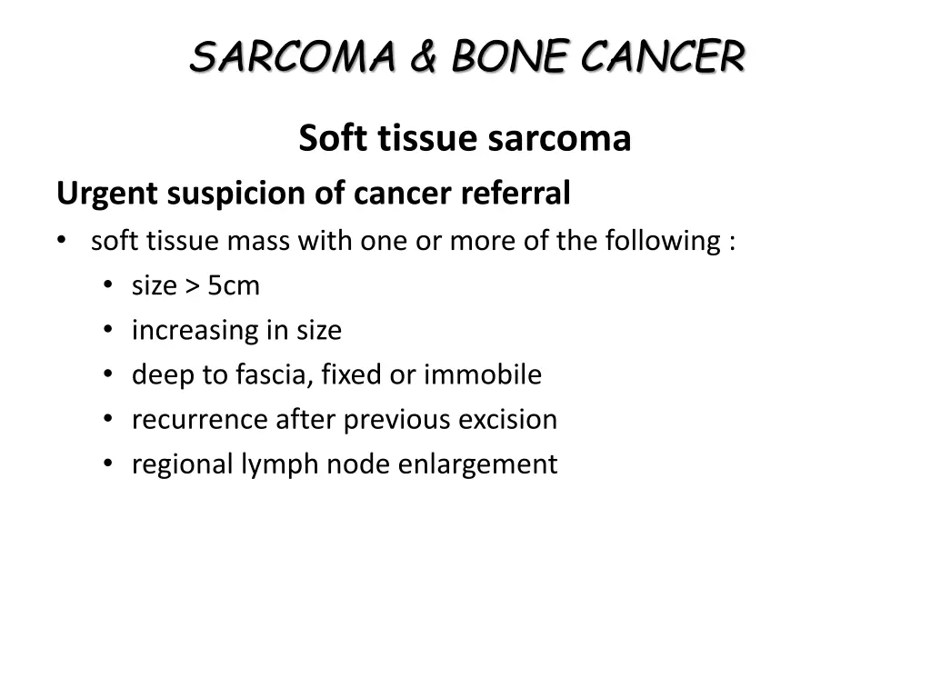 sarcoma bone cancer