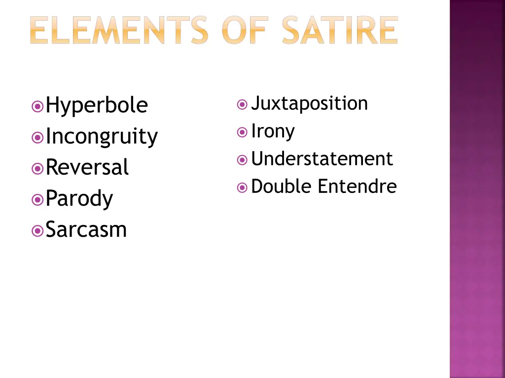 elements of satire