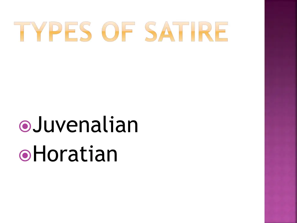 types of satire