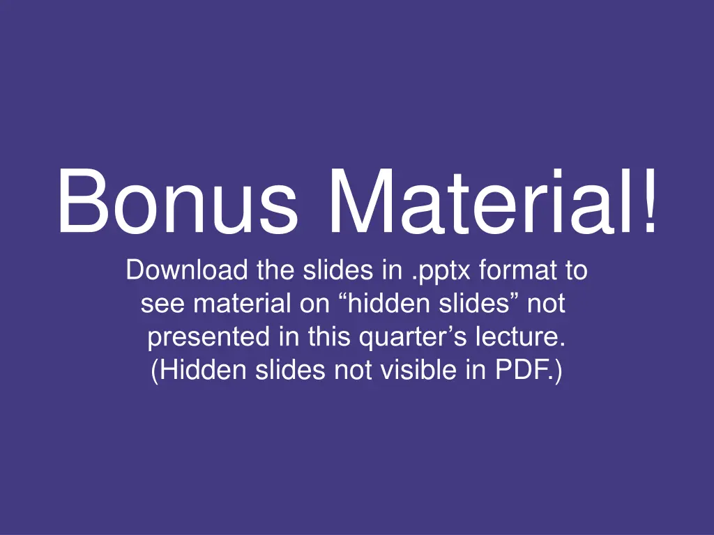 bonus material download the slides in pptx format