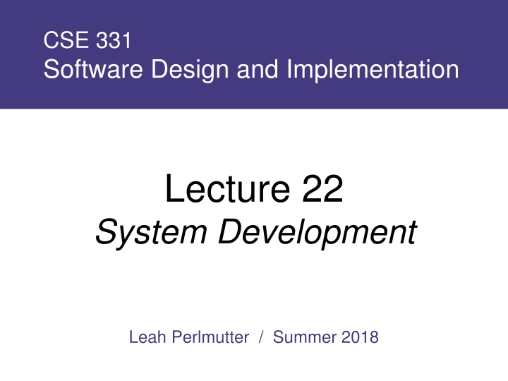 cse 331 software design and implementation