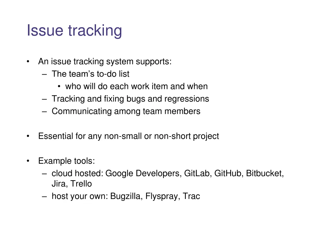 issue tracking