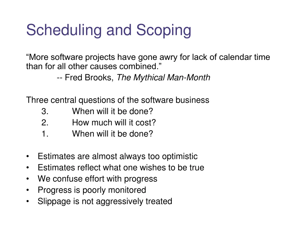 scheduling and scoping 1