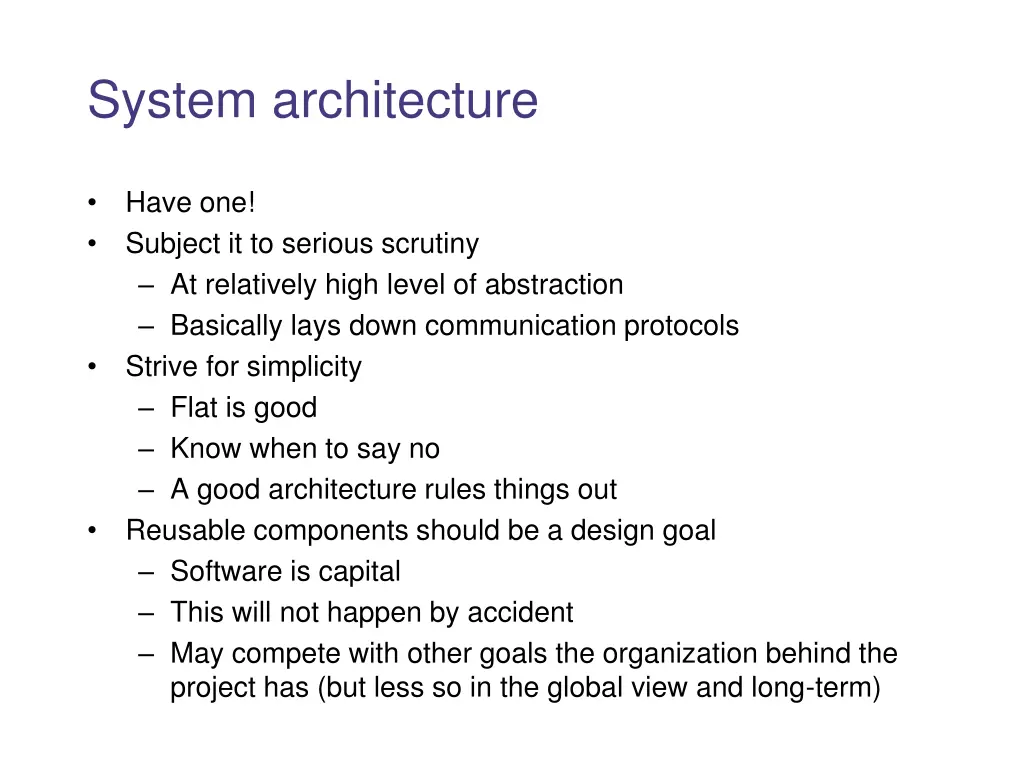 system architecture