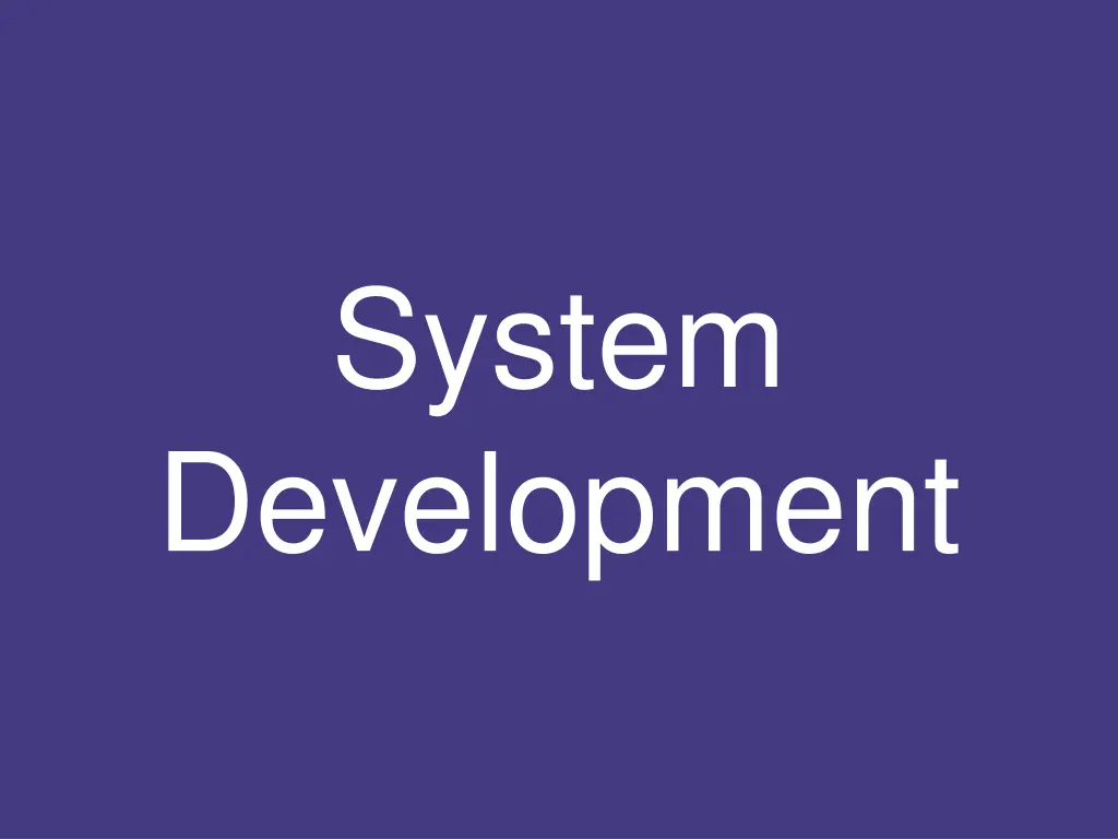 system development