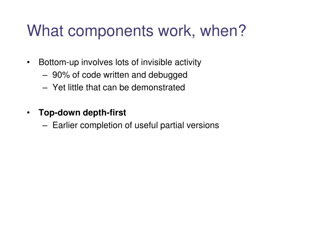 what components work when