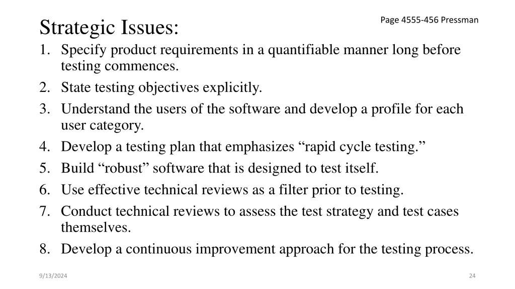 strategic issues 1 specify product requirements