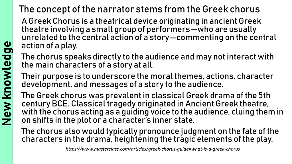 the concept of the narrator stems from the greek 1