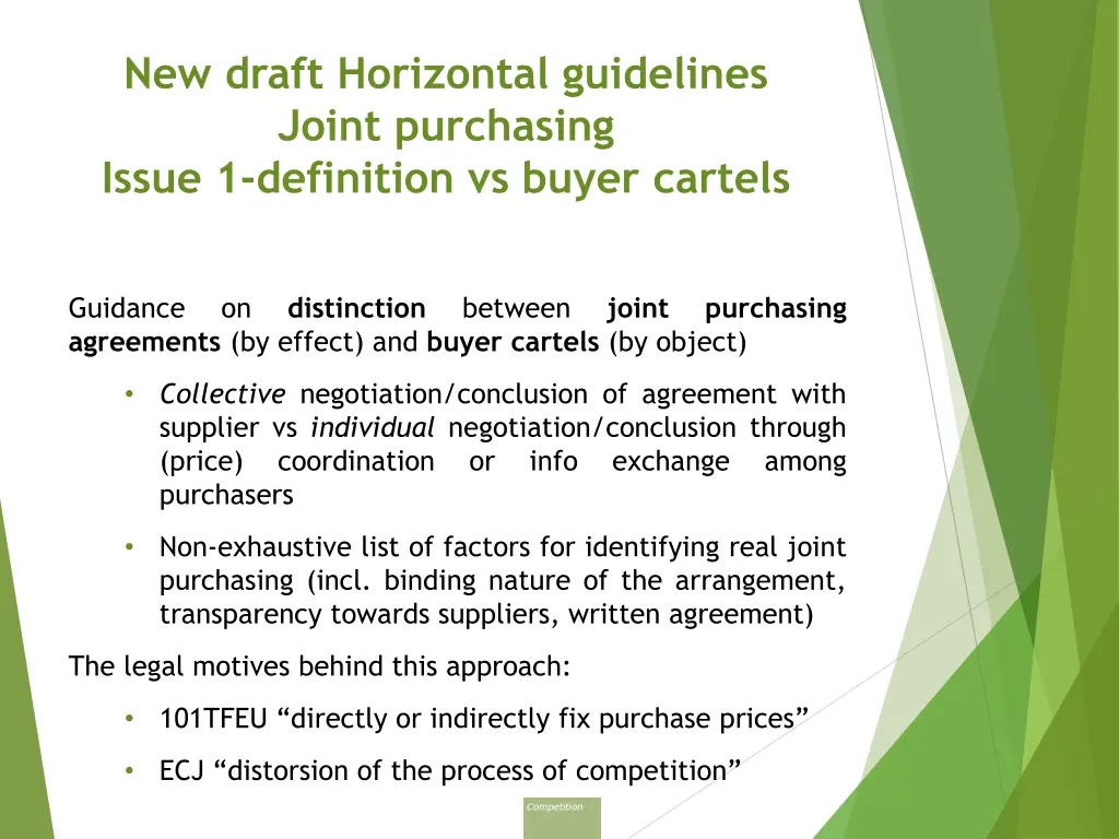 new draft horizontal guidelines joint purchasing 1