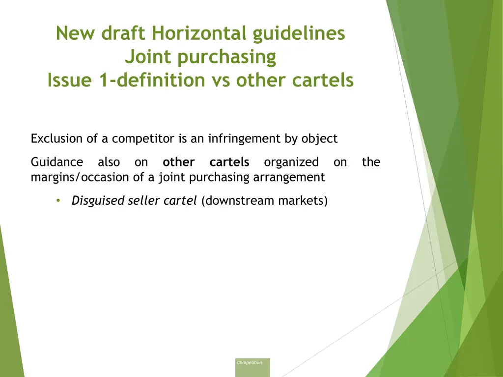 new draft horizontal guidelines joint purchasing 2