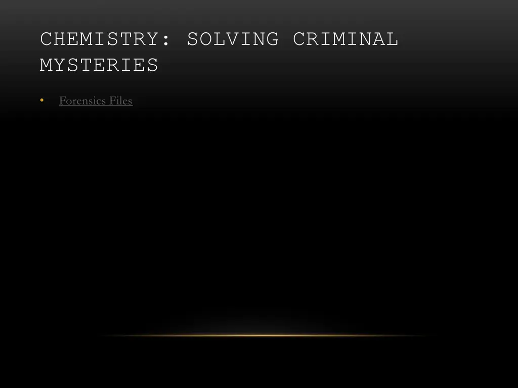 chemistry solving criminal mysteries 1