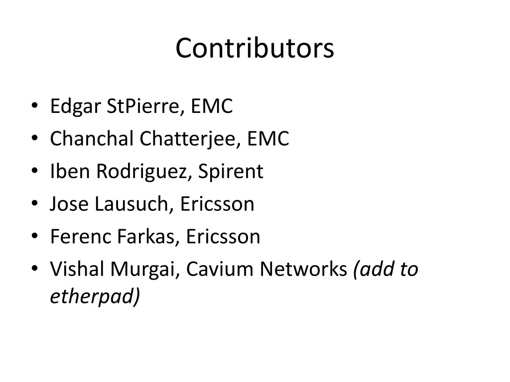 contributors