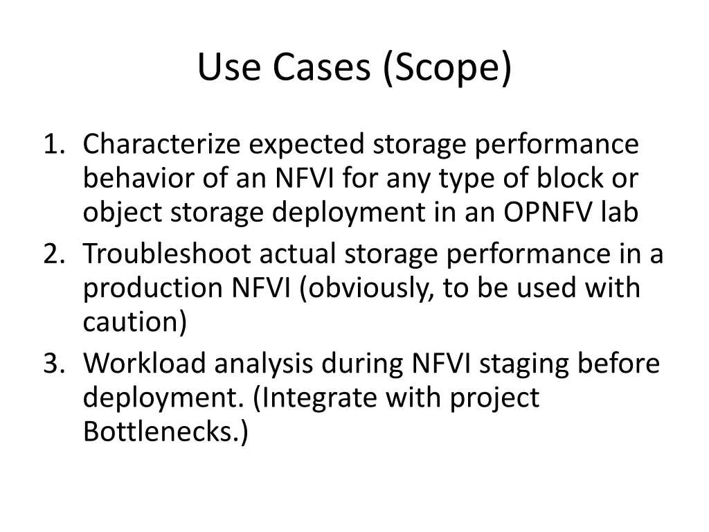 use cases scope