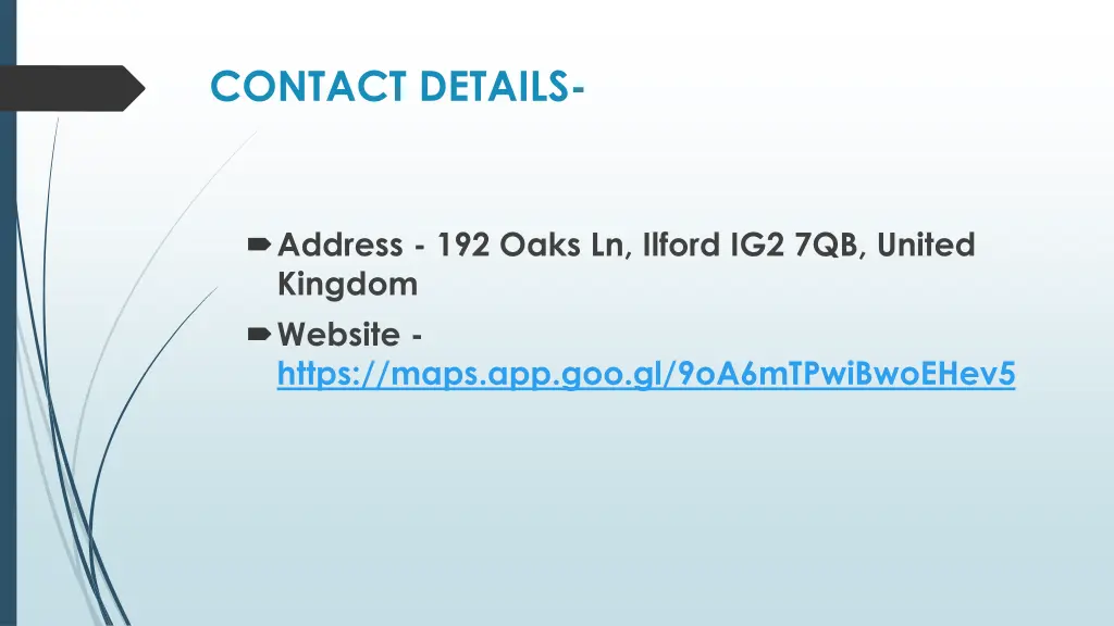 contact details