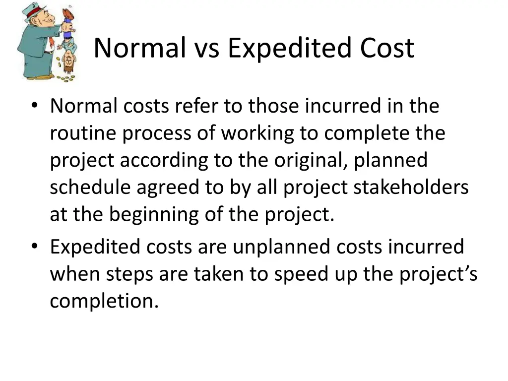 normal vs expedited cost