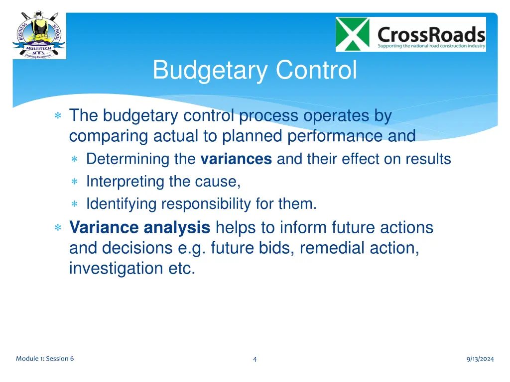 budgetary control