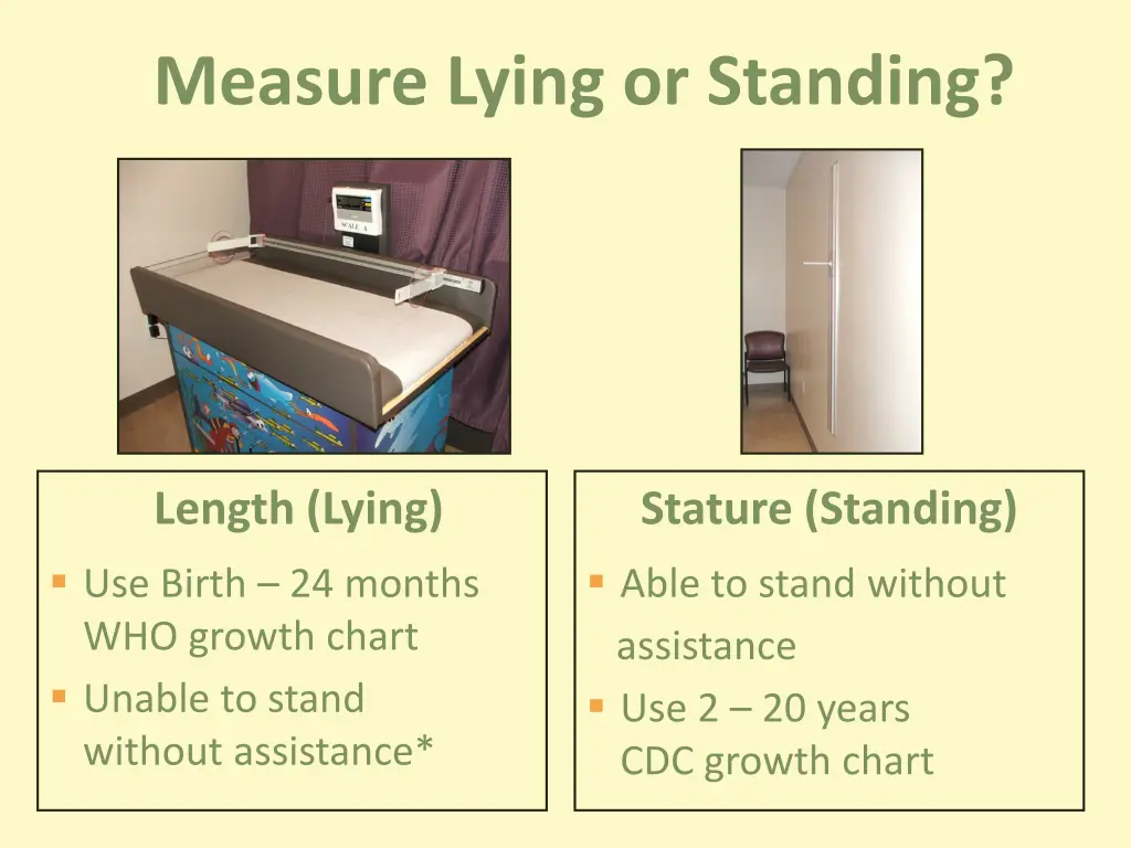 measure lying or standing