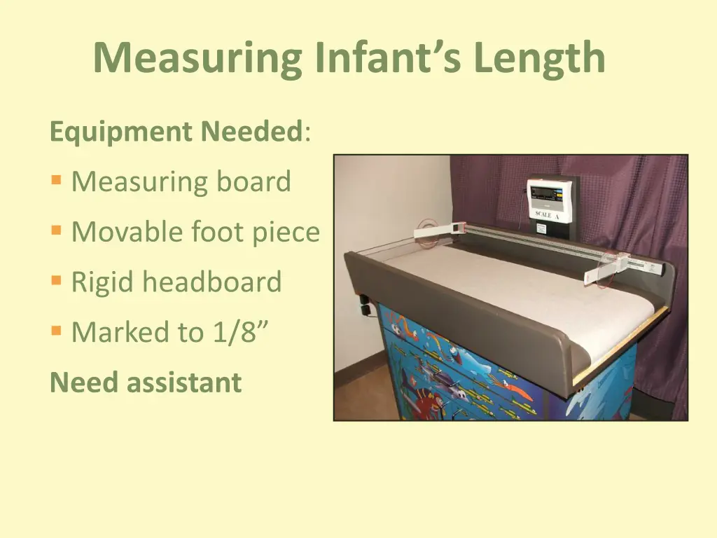 measuring infant s length