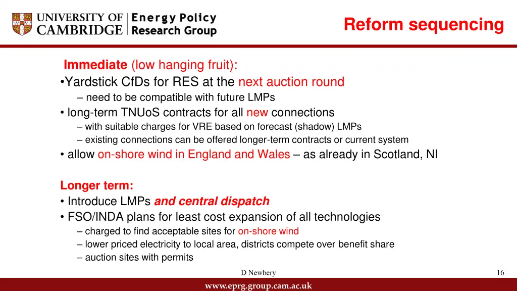 reform sequencing