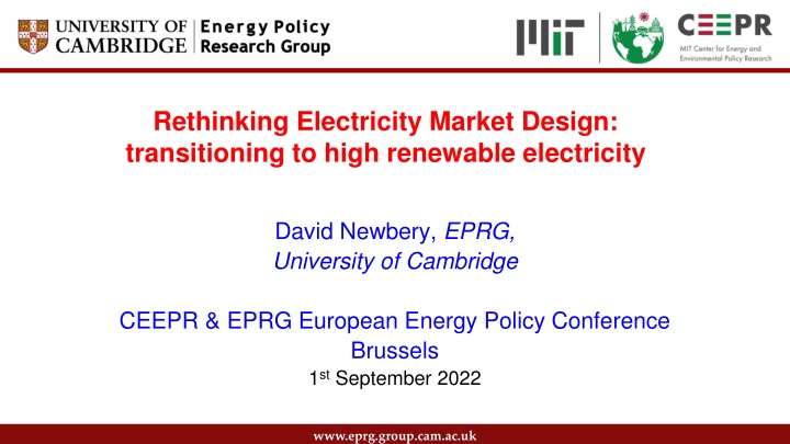 rethinking electricity market design