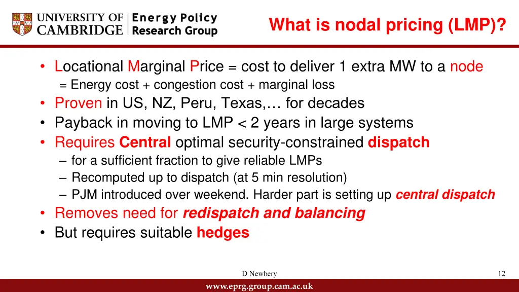 what is nodal pricing lmp