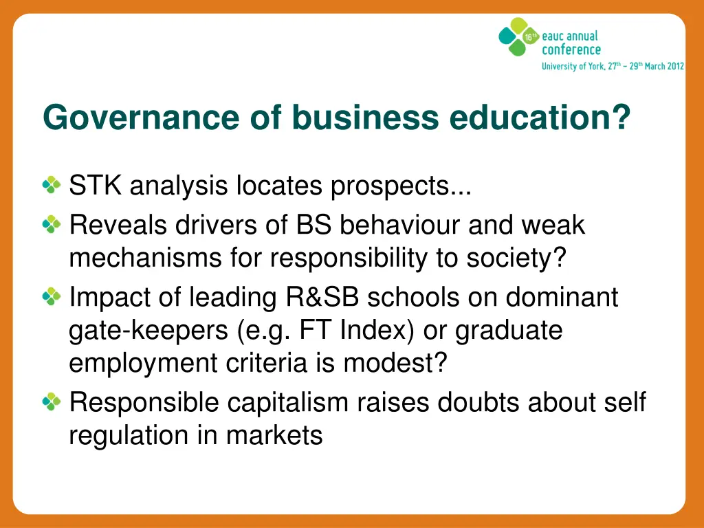 governance of business education 1