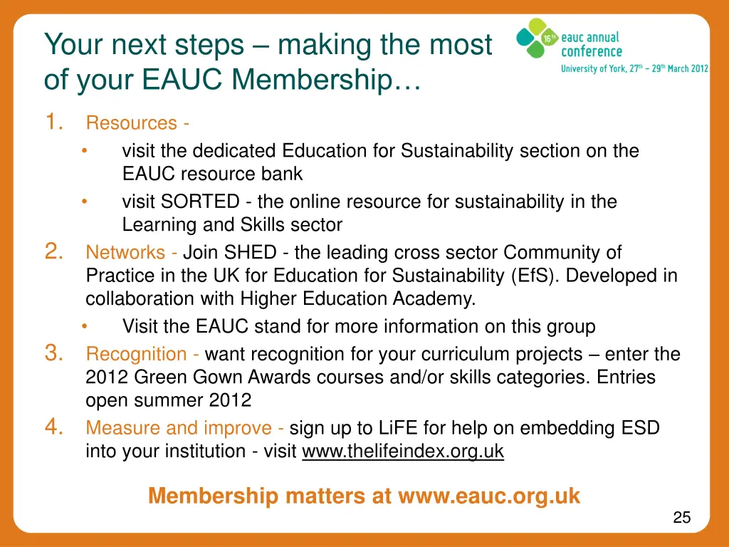 your next steps making the most of your eauc