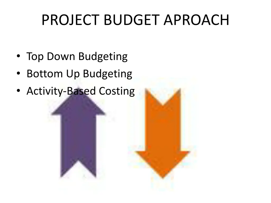 project budget aproach