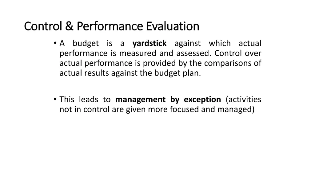 control performance evaluation control