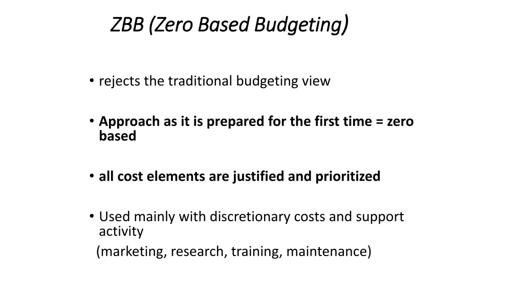 zbb zero based budgeting zbb zero based budgeting