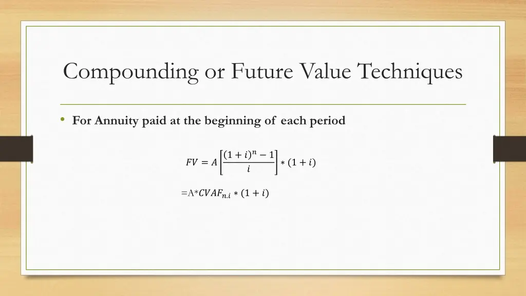 compounding or future value techniques 2