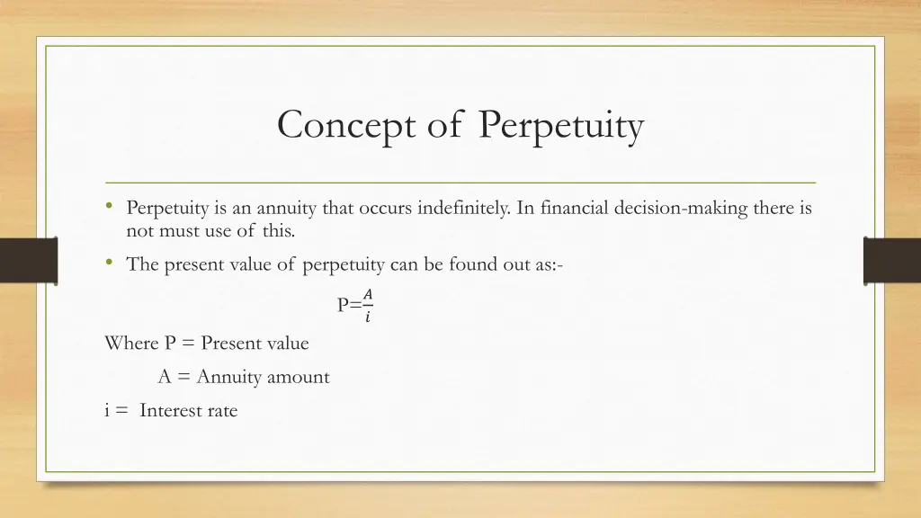 concept of perpetuity