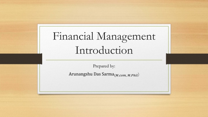 financial management introduction