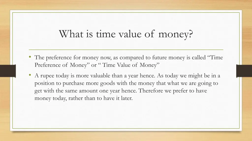 what is time value of money