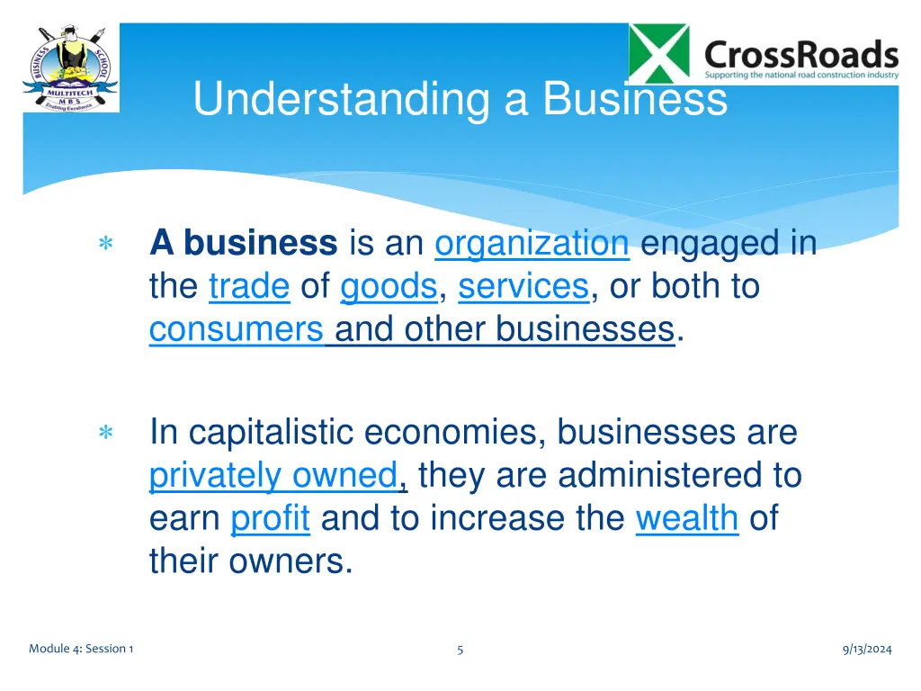 understanding a business