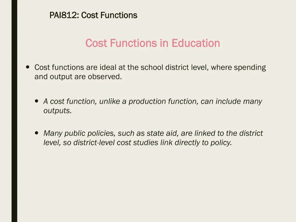 pai812 cost functions pai812 cost functions 4